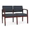 Lesro 2 Seat Tandem Seating W/ No Center Arm, 44 in W 26 in L 31.5 in H, Lenox Series LW2101 - alternate 1